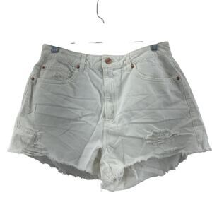Garage White Jean Shorts